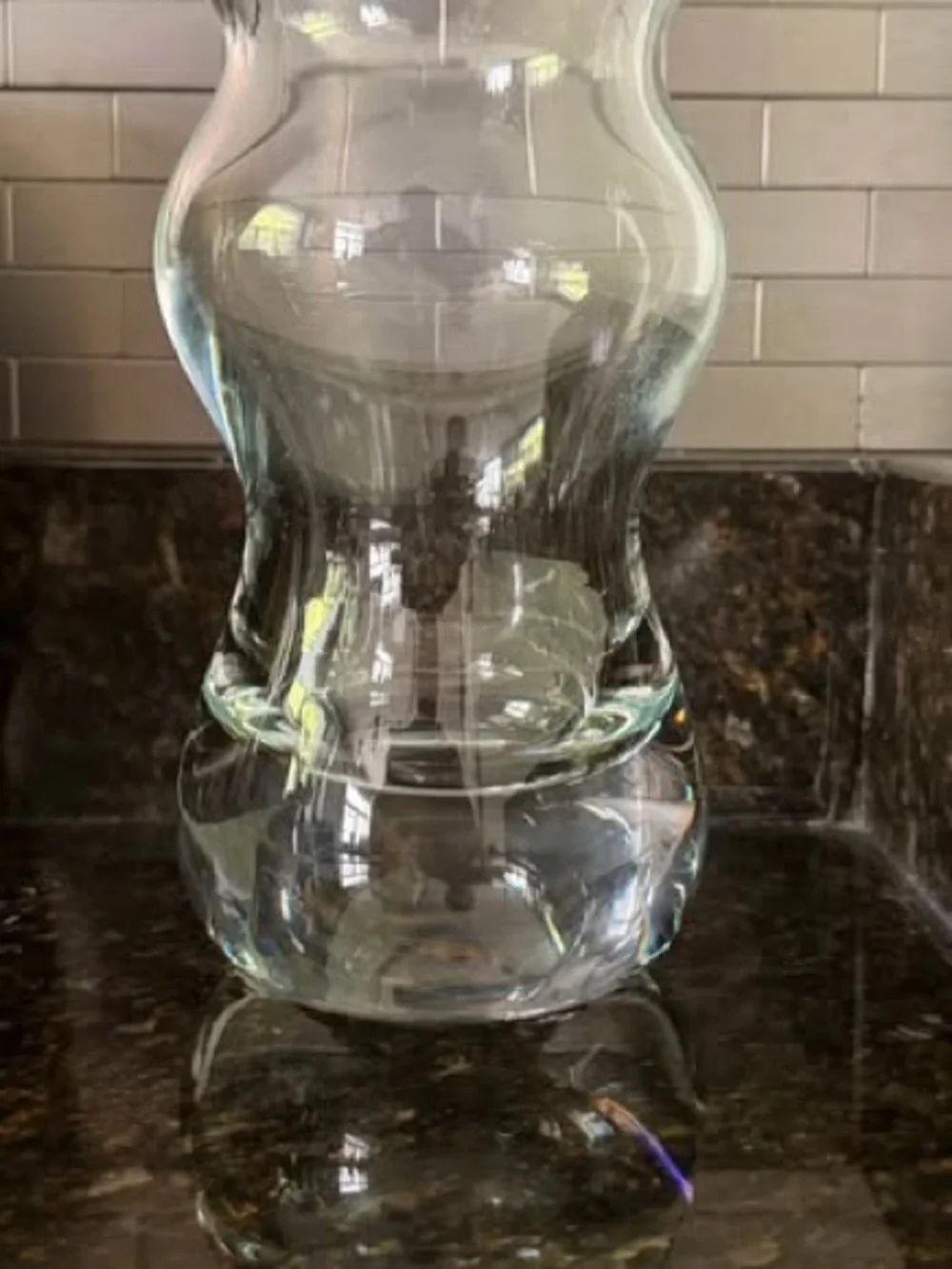 Schott Zwiesel German Crystal Bubble Vase 15” |  Modern Vintage Decor | 60s MCM